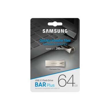 SAMSUNG BAR PLUS 64GB USB 3.1 Champagne Silver