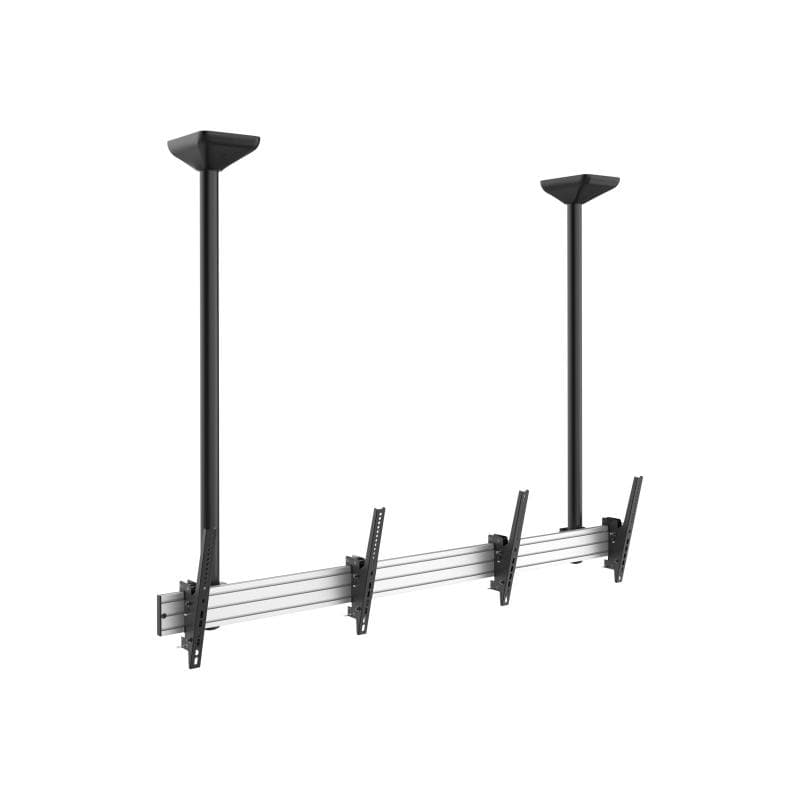 EQUIP Monitor Deckenhalter 45″-55″ silber&schwarz 2 Monitore