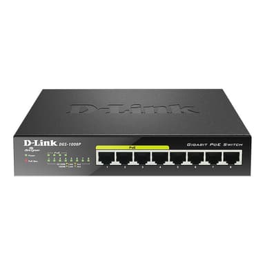 D-LINK DGS 1008P - Switch - nicht verwaltet - 4 x 10/100/1000 (PoE) + 4 x 10/100/1000 - Desktop - Po