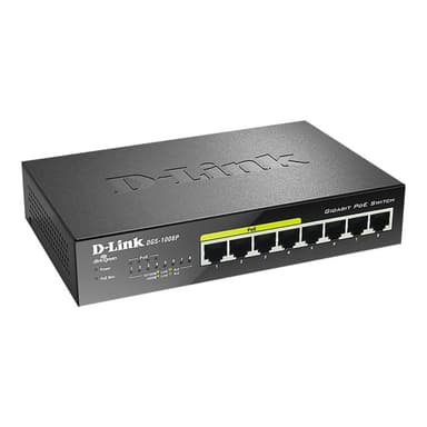 D-LINK DGS 1008P - Switch - nicht verwaltet - 4 x 10/100/1000 (PoE) + 4 x 10/100/1000 - Desktop - Po