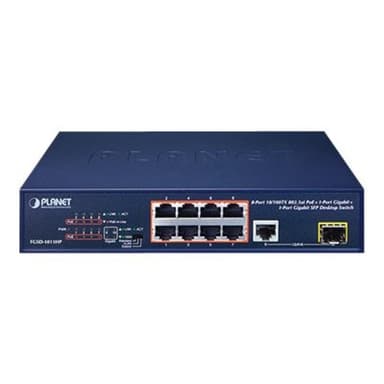 PLANET TECHNOLOGY Planet FGSD-1011HP Gigabit Ethernet (10/100/1000) Energie Über Ethernet (PoE) Unte