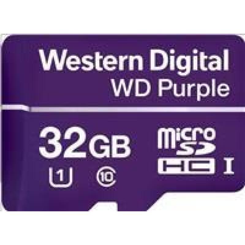 WESTERN DIGITAL WD Purple 32GB Surveillance microSD HC - Class 10 UHS 1