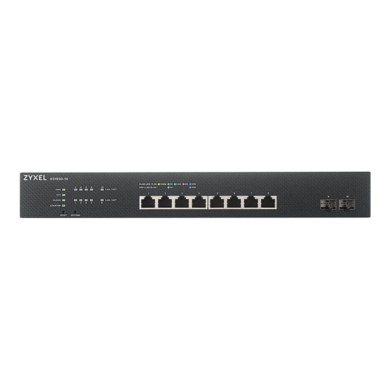 ZYXEL 10, 8-port Multi-Gigabit Smart Managed Switch with 2 SFP+ Uplink