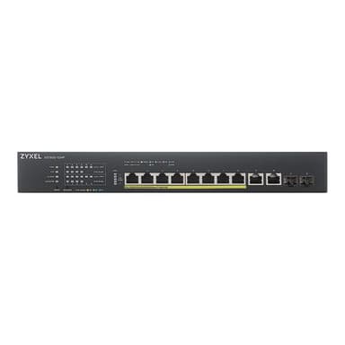 ZYXEL 8-port Multi-Gigabit Smart Managed PoE++ Switch 375Watt 802.3BT, 2 x 10GbE + 2 x SFP+ Uplink