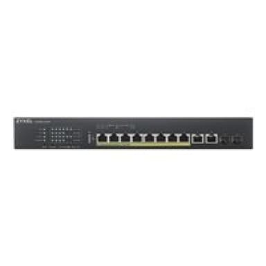 ZYXEL 8-port Multi-Gigabit Smart Managed PoE++ Switch 375Watt 802.3BT, 2 x 10GbE + 2 x SFP+ Uplink