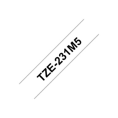 BROTHER TZE231M5 Ruban 12mm Noir/Bl lami