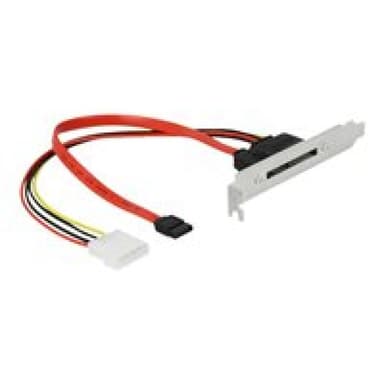 DELOCK Slotblech mit 1 x SATA 22 Pin Stecker extern (90418)