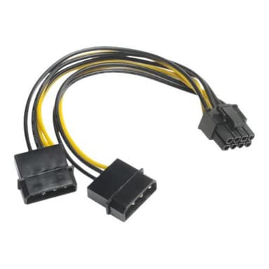 AKASA Stromadapter 4-Pol Molex an PCIe - 15cm (AK-CBPW20-15)