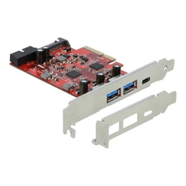 DELOCK PCIe x4>1x USB-C/2xUSB-A/1xUSB3.0