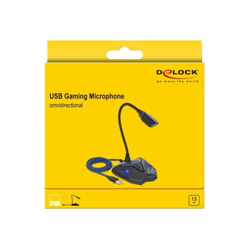 DELOCK Desk. USB Mikrofon m.Schwanenhals | + Mute Button
