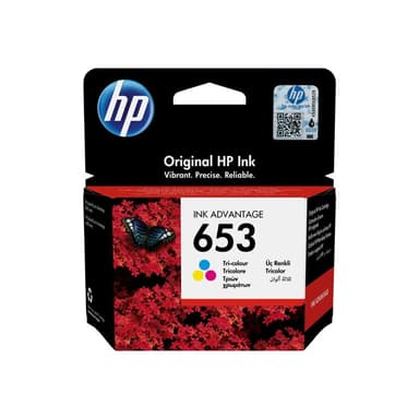 HP 653 Tri-color Original Ink Adv