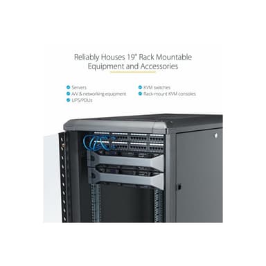 STARTECH.COM 18U Server Rack Cabinet - Includes Casters and Leveling Feet - Schrank - Netzwerkschran