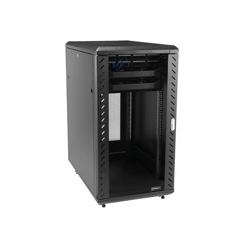 STARTECH.COM 18U Server Rack Cabinet - Includes Casters and Leveling Feet - Schrank - Netzwerkschran