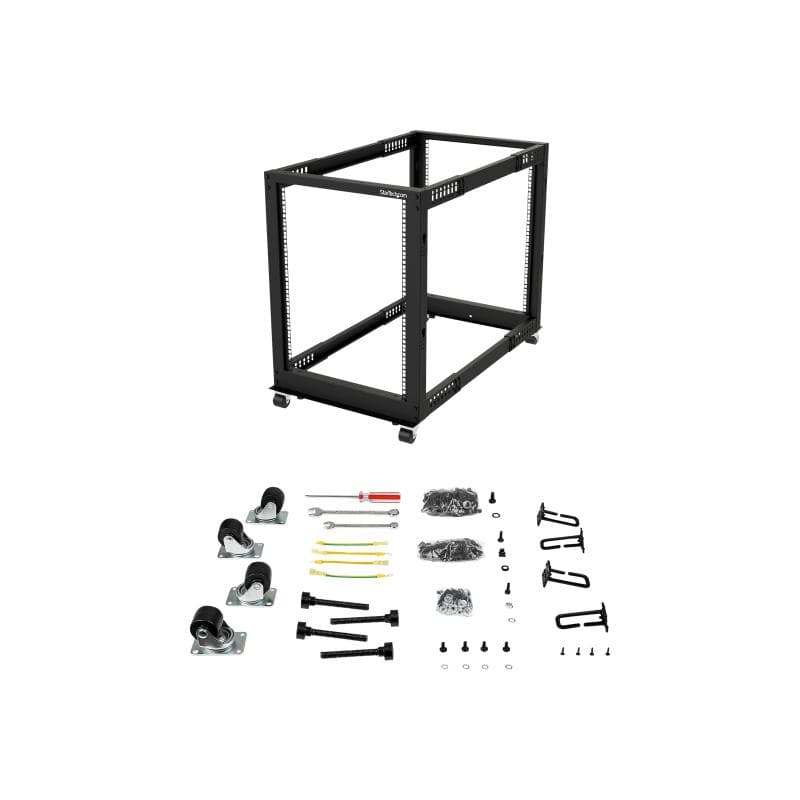 STARTECH.COM 15U Open Frame Rack - 4 Post - 22-40 in. Adjustable Depth - Schrank - offener Rahmen -