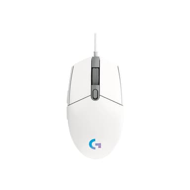 LOGITECH Gaming Mouse G203 LIGHTSYNC - Maus - optisch - 6 Tasten - kabelgebunden - USB - weiß