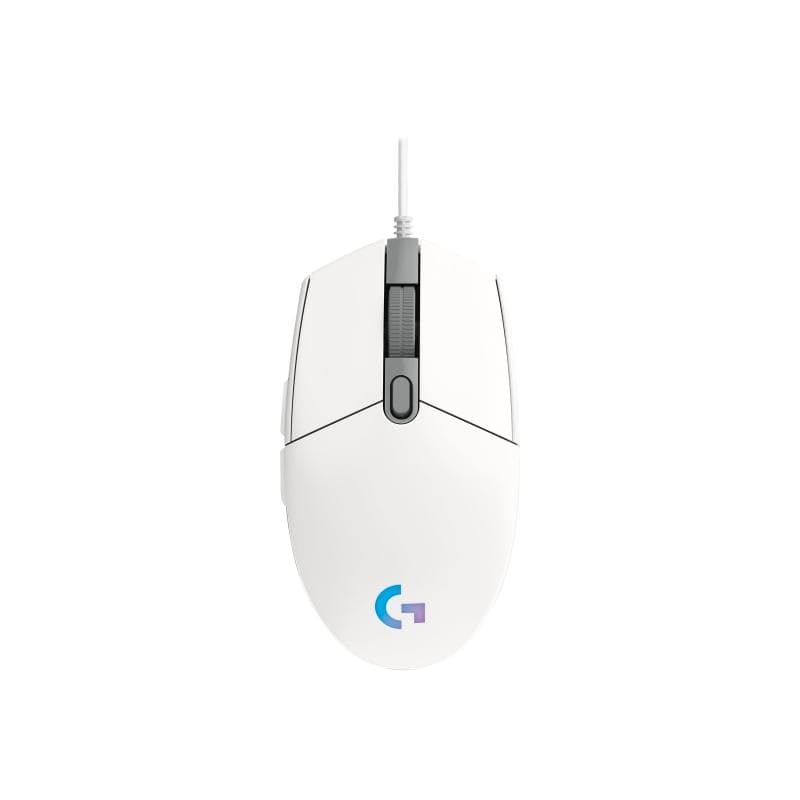 LOGITECH Gaming Mouse G203 LIGHTSYNC - Maus - optisch - 6 Tasten - kabelgebunden - USB - weiß