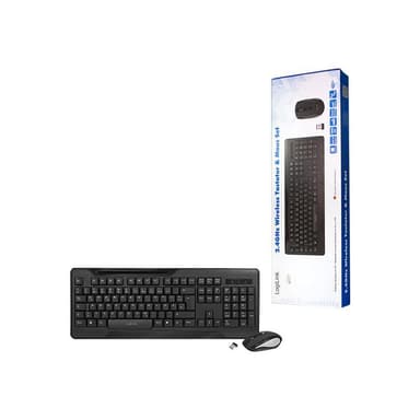 LOGILINK Tastatur & Maus ComboSet 2.4GHz, 1000DPI Maus schw.