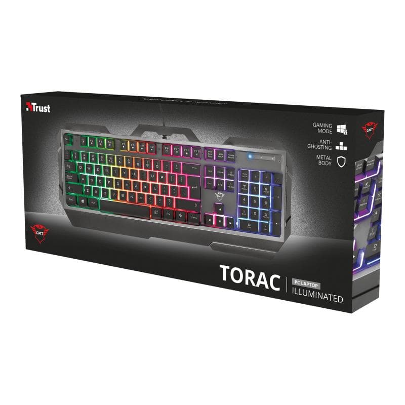 TRUST Gaming GXT 856 Torac - Tastatur - hintergrundbeleuchtet - USB - Deutsch