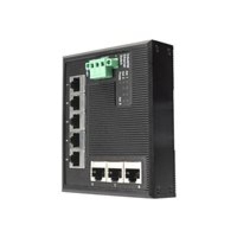 DIGITUS DN-651127 Industrial 8-Port Gigabit Flat Switch DIN rail erweiterter Temperaturbereich