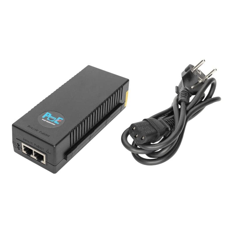 DIGITUS DN-95108 10 Gigabit Ethernet PoE+ Injector 802.3at Power Pins3/6+ 1/2- 30W