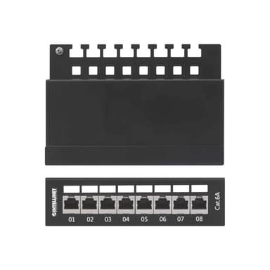 INTELLINET 8-Port Cat6a Patchpanel FTP Desktop schwarz