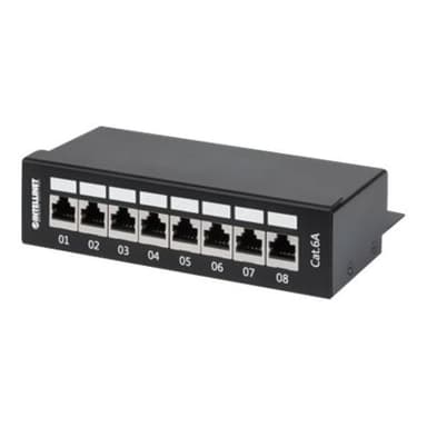INTELLINET 8-Port Cat6a Patchpanel FTP Desktop schwarz