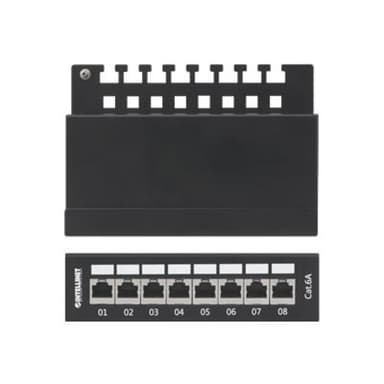 INTELLINET 8-Port Cat6a Patchpanel FTP Desktop schwarz