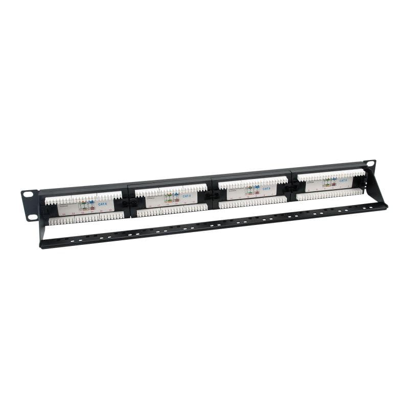 EQUIP Patchpanel 24x Cat6 19″ 1U Dual-IDC-komp. sw