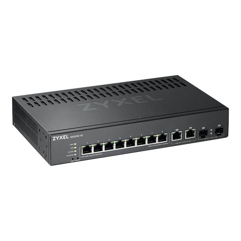 ZYXEL Switch GS2220-10 8 Port + 2x SFP/Rj45 Gigabit L2