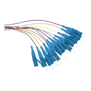 LOGILINK FL0LC02 Farbiger Pigtailsatz 12x LC, OS2, 2m, Stecker, blau
