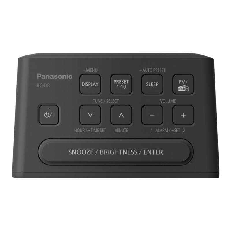 PANASONIC RC-D8EG-K sw Radiowecker DAB+,2 Weckzeiten,Favoritentaste