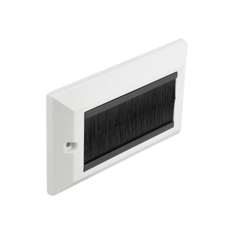 DELOCK Kabelmanagement Abdeckblende 146 x 86 mm mit schwarzen Bürstenstreifen