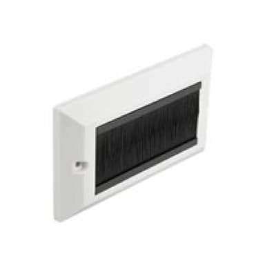 DELOCK Kabelmanagement Abdeckblende 146 x 86 mm mit schwarzen Bürstenstreifen