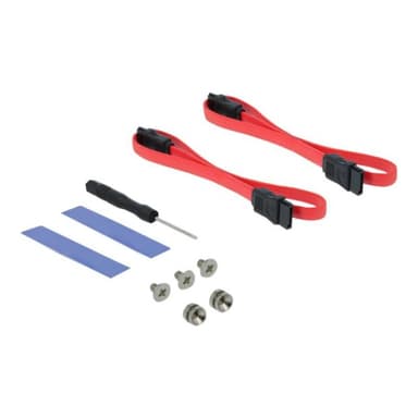 DELOCK PCI Express x16 Karte zu 1 x M.2 Key B + 1 x NVMe M.2 Key M + 1 x mSATA - Low Profile Formfak