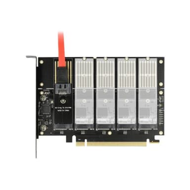 DELOCK PCI Express x16 Karte zu 5 x intern M.2 Key B / SATA