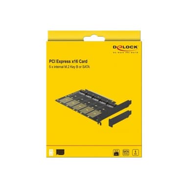 DELOCK PCI Express x16 Karte zu 5 x intern M.2 Key B / SATA