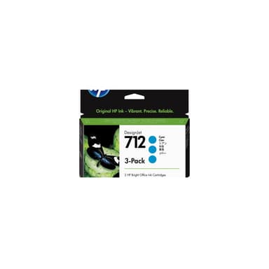 HP 712 3-Pack 29-ml Cyan DesignJet Ink Cartridge