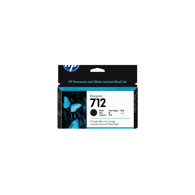 HP 712 80-ml Black DesignJet Ink Cartridge