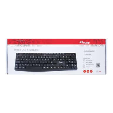 EQUIP Kabelgebundene USB Keyboard schwarz, Italien