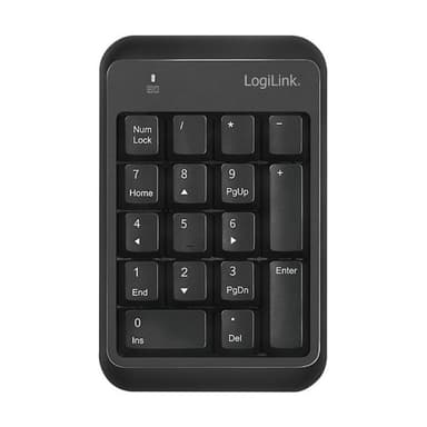 LOGILINK Keypad Bluetooth, mit 17 Tasten, V5.1, schwarz