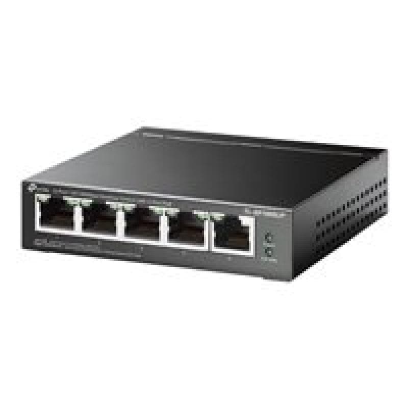 TP-LINK 5-Port 10/100 Mbps Desktop Switch with 4-Port PoE 41 W PoE Power, Desktop Steel Case