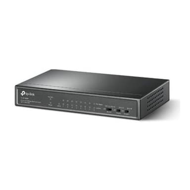 TP-LINK 9-Port 10/100 Mbps Desktop Switch with 8-Port PoE+ 65 W PoE Power, Desktop Steel Case