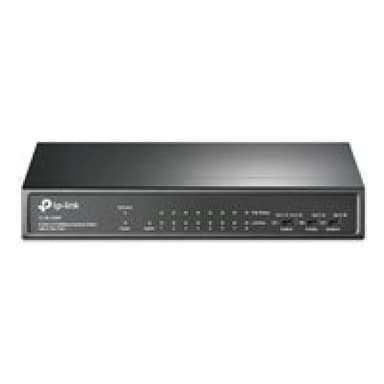 TP-LINK 9-Port 10/100 Mbps Desktop Switch with 8-Port PoE+ 65 W PoE Power, Desktop Steel Case
