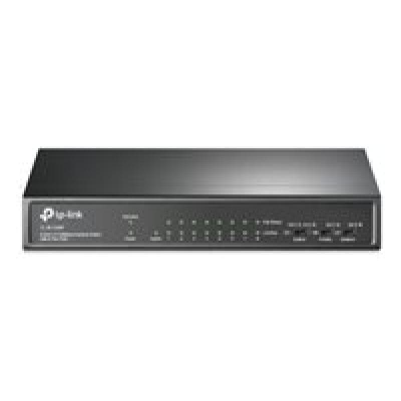 TP-LINK 9-Port 10/100 Mbps Desktop Switch with 8-Port PoE+ 65 W PoE Power, Desktop Steel Case