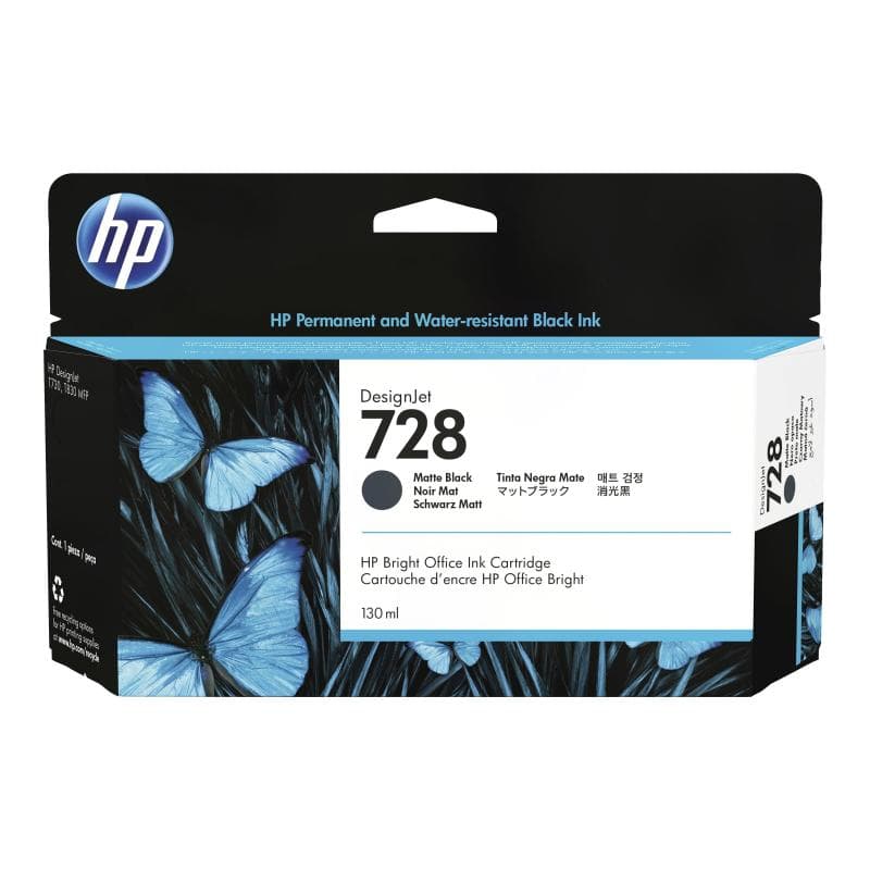 HP 728 130-ml Matte Black DesignJet Ink