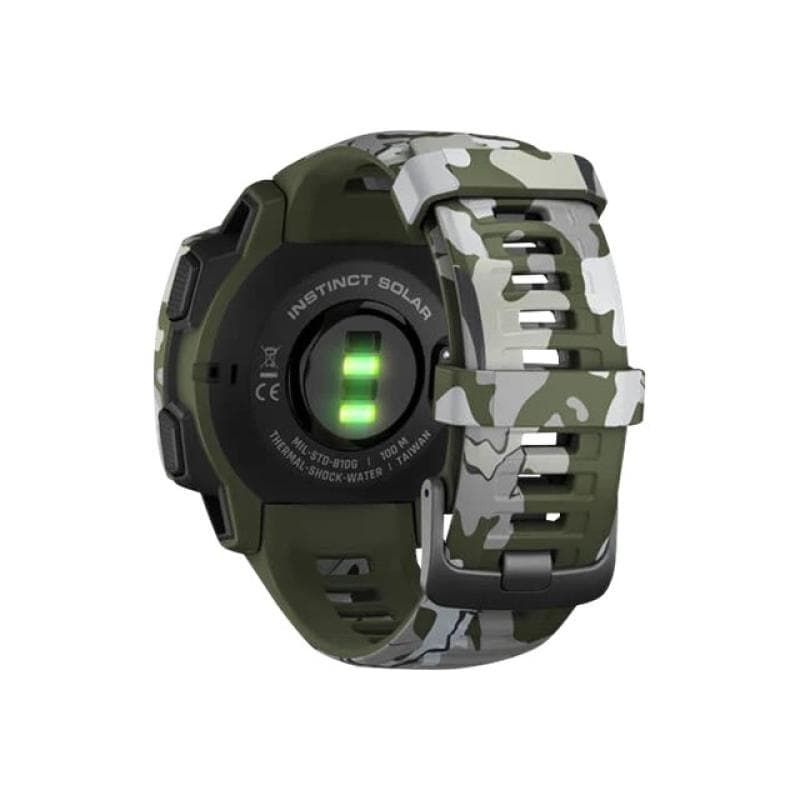 GARMIN Instinct Solar Camo GPS-Multisport-Smartwatch grün