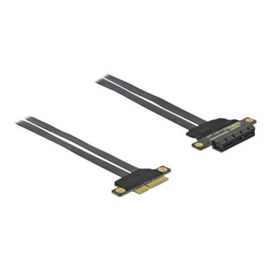 DELOCK Riser Card PCIe x4>x4 | mit flexiblem Kabel 30cm