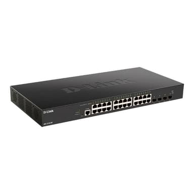 D-LINK 24 x 10G Base-T ports + 4 x 10G/25G SFP28 ports Smart Managed Switch, dlink|green 3.0