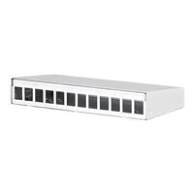 METZ CONNECT Keystone AP-Gehäuse 12 Port rws RAL9010