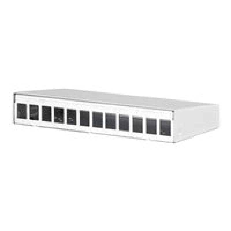 METZ CONNECT Keystone AP-Gehäuse 12 Port rws RAL9010